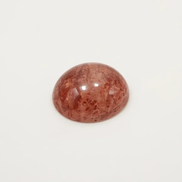 Red Strawberry Quartz 1PC Tiny 6×6 MM Round Cabochon Red High-Quality semi Precious Precious Gemstone