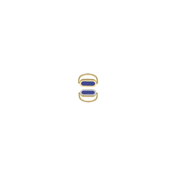 Reversible So Shocking ring Inverso yellow gold lapis lazuli diamonds – Lepage