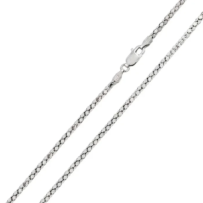 Rhodium Plated 925 Sterling Silver Curved Multi Disc Coreana 035 Chain 3.3mm – CH405 RH