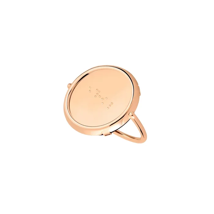 Ring Ginette NY Braille Disc Ring in rose gold | Lepage