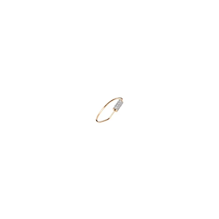 Ring Ginette NY Mini Straw Diamond pink gold, ring with diamond – Lepage