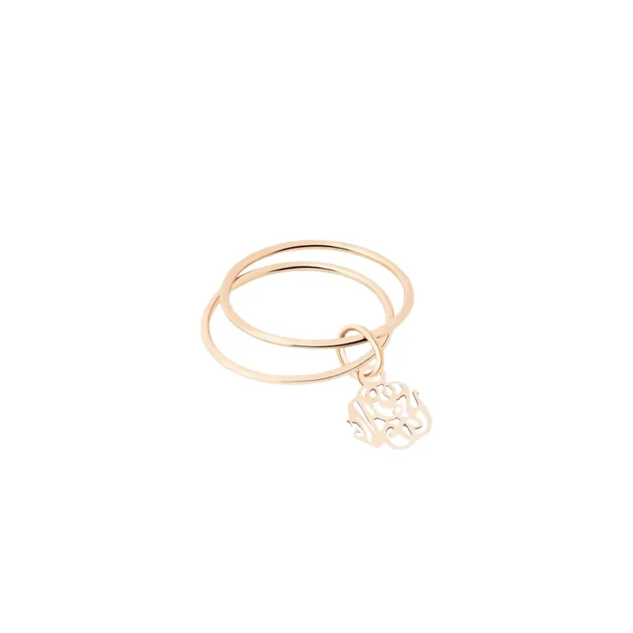 Ring Ginette NY Monogram double circle in rose gold – Lepage