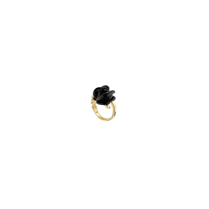 Ring yellow gold and onyx Rose Dior Pré Catelan JROC95003 – Lepage