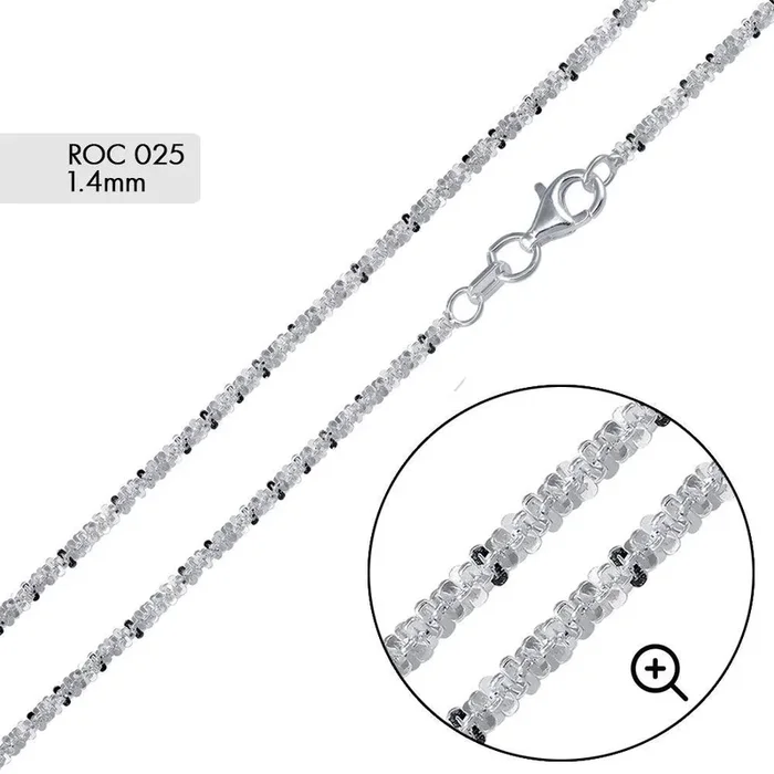 Roc 025 Sterling Silver Chain 1.4mm – CH512