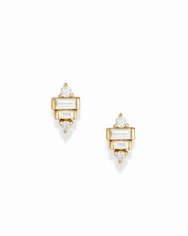 Rooney Baguette Studs