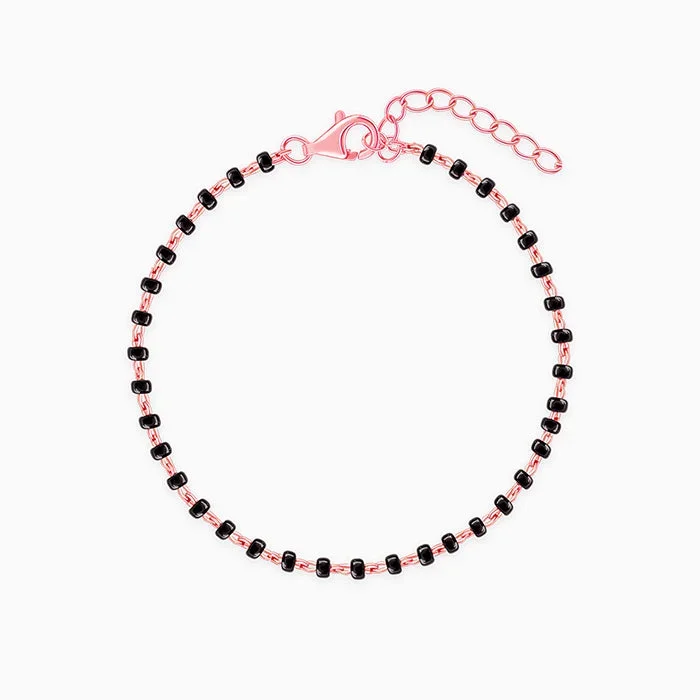 Rose Gold Minimal Nazar Kids Bracelet (2 – 8 Years)