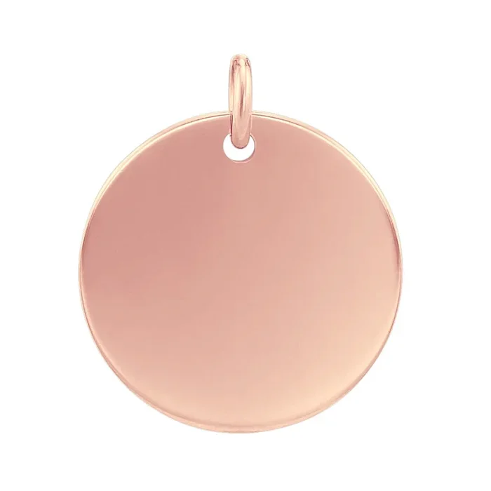 Rose Gold Plated 925 Sterling Silver Disc Engravable 8mm – SOP00125