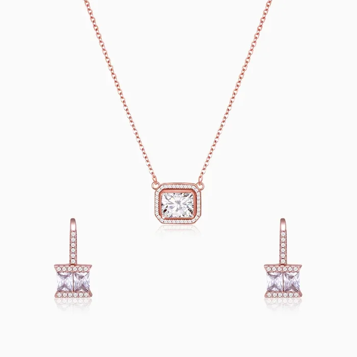Rose Gold Sugar Crystal Set