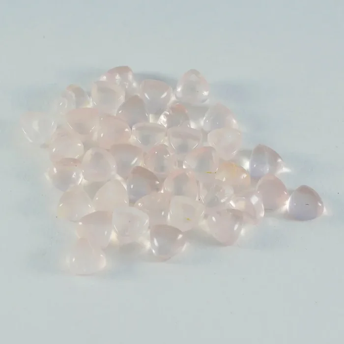 Rose Quartz 10PC Tiny 5×5 MM Triangle Cabochon Pink High-Quality semi Precious Loose Gemstones