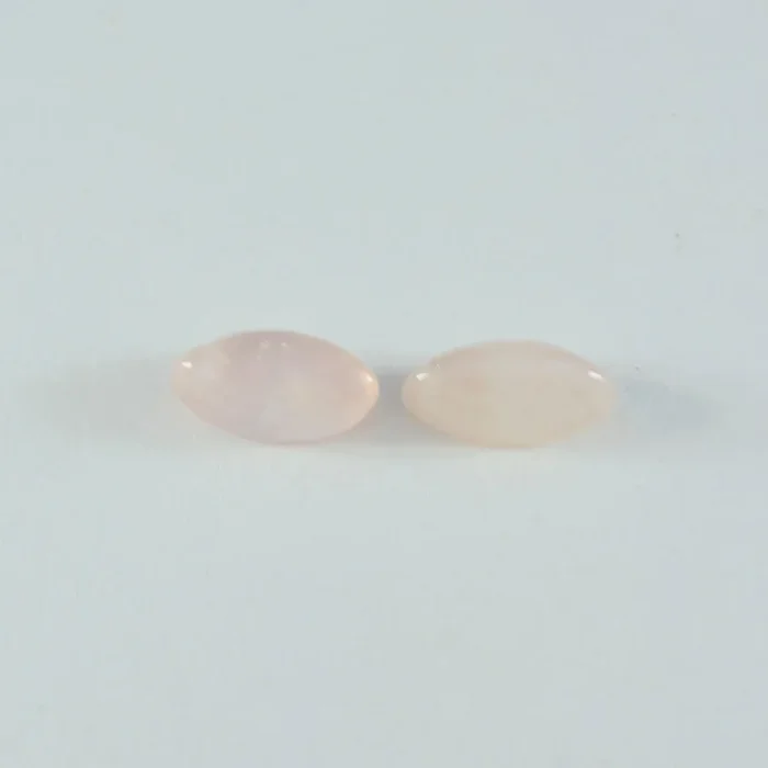 Rose Quartz 1PC Medium 7×14 MM Marquise Cabochon Pink Luster semi Precious Precious Gemstone