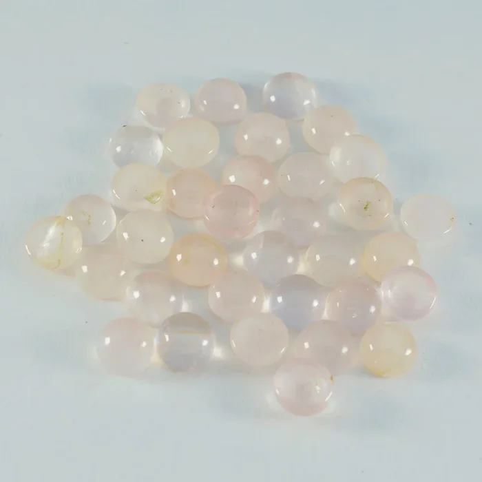 Rose Quartz 1PC Tiny 6×6 MM Round Cabochon Pink Splendid semi Precious Loose Gemstone