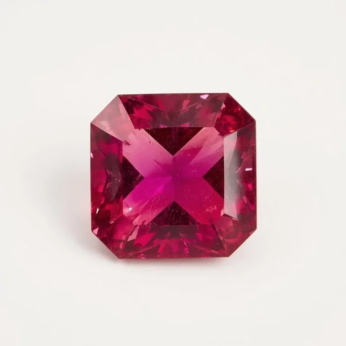 Ruby (GF) 1PC Chunky 14×14 MM Square Faceted Pink Genuine Precious Loose Gemstones