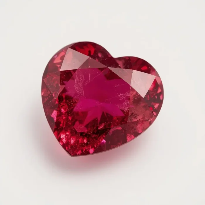 Ruby (GF) 1PC Large 11×11 MM Heart Faceted Pink Fine Precious Gems