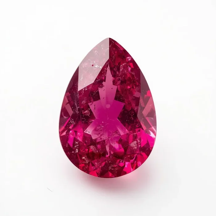 Ruby (GF) 1PC Large 9×11 MM Pear Faceted Pink Lustrous Precious Gems