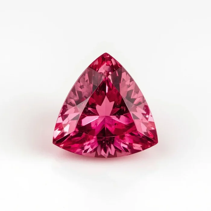 Ruby (GF) 1PC Medium 9×9 MM Triangle Faceted Pink Lustrous Precious Loose Gemstone