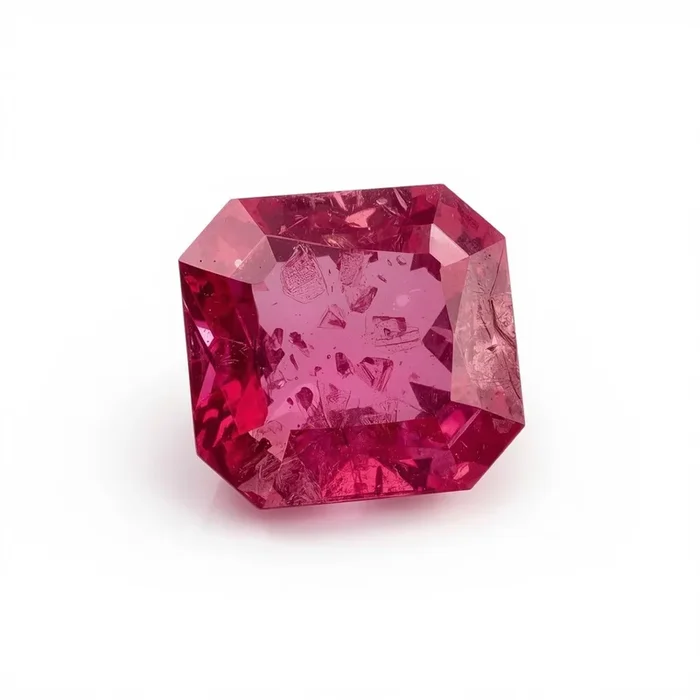 Ruby (GF) 1PC Small 8×8 MM Square Faceted Pink Luster Precious Loose Gems