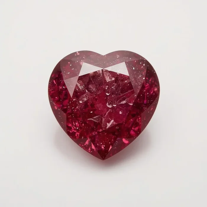 Ruby (GF) 1PC Tiny 6×6 MM Heart Faceted Pink Polished Precious Loose Gemstones
