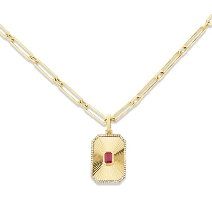 RUBY RADIANT DECO NECKLACE