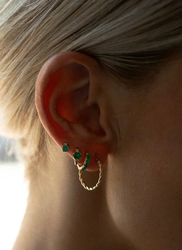 Saray twist oorbellen 14k goud