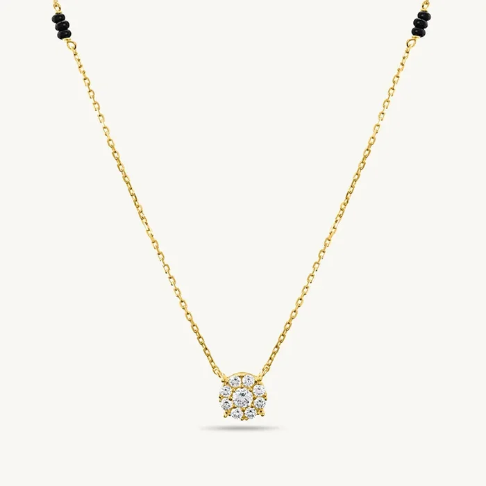 Sarvani Diamond Mangalsutra | BIS Hallmarked | 18k Gold Vermeil