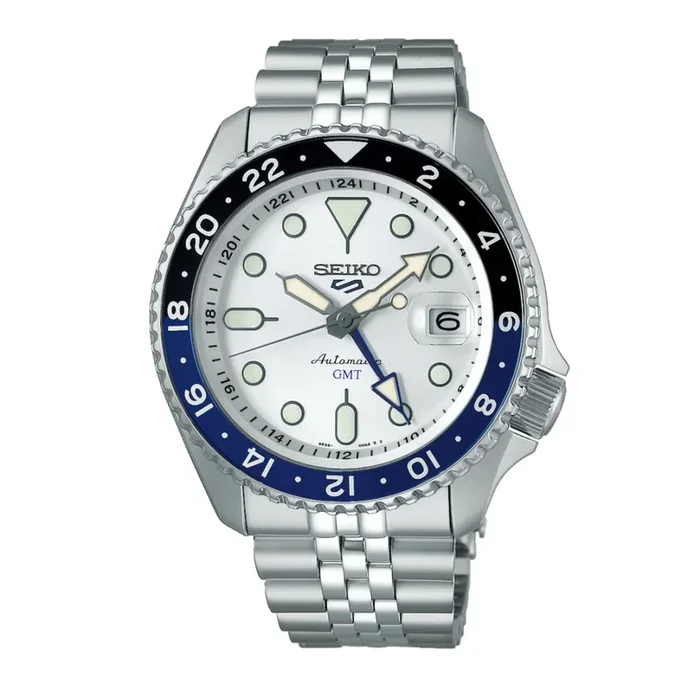 Seiko 5 SKX Sports GMT automatic white dial steel bracelet 42.5 mm – Lepage