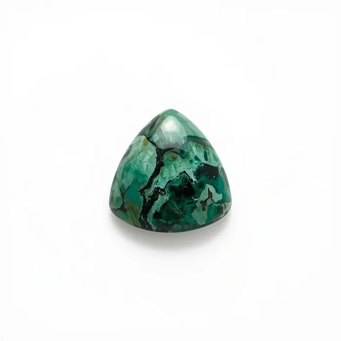 Serpentine 1PC Small 7×7 MM Triangle Cabochon Green Lustrous semi Precious Loose Gemstone