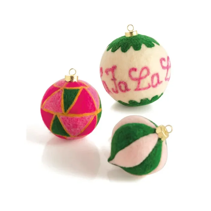 Shiraleah “Fa La La” Assorted Multi-Color Ornaments