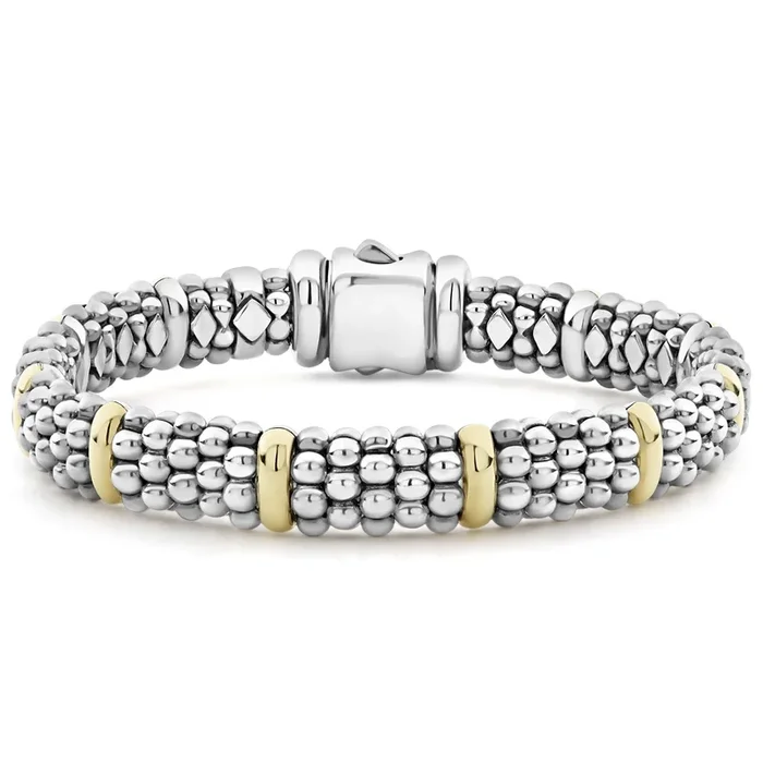 Signature Caviar Gold Station Caviar Bracelet | 9mm