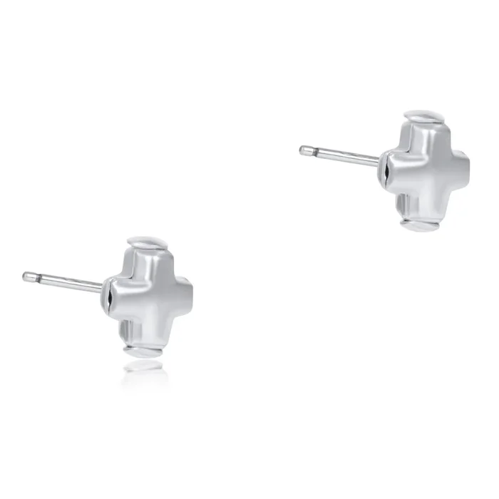 Signature Cross Small Sterling Stud – Sterling