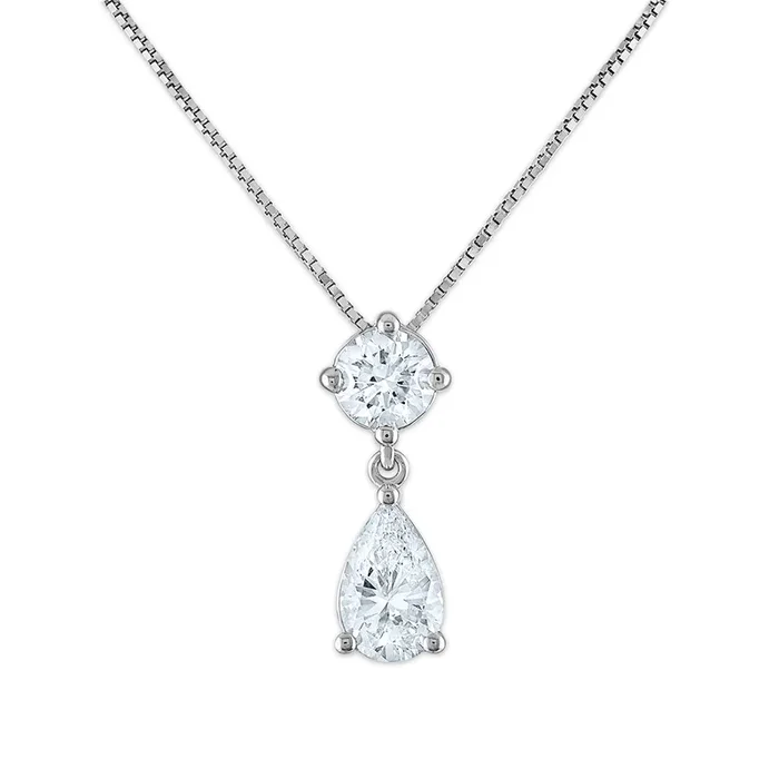 Signature EcoLove 1 CTW Lab Grown Diamond 18-inch Pendant in 14KT White Gold