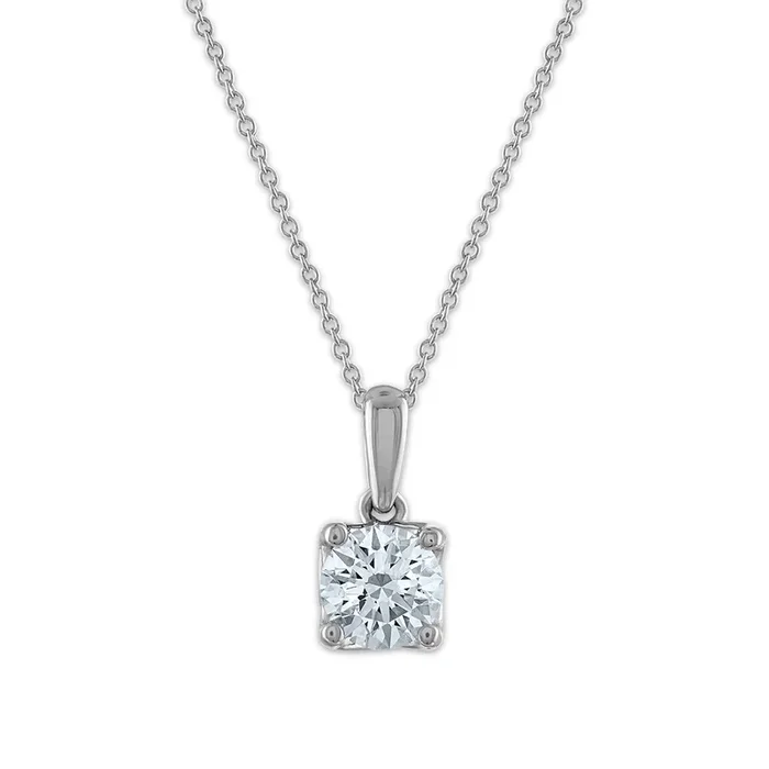 Signature EcoLove 3/4 CTW Lab Grown Diamond Solitaire 18-inch Pendant in 14KT White Gold