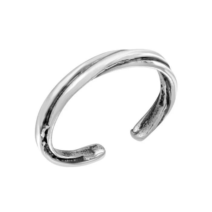 Silver 925 2 Line Twist Adjustable Toe Ring – TR288-A