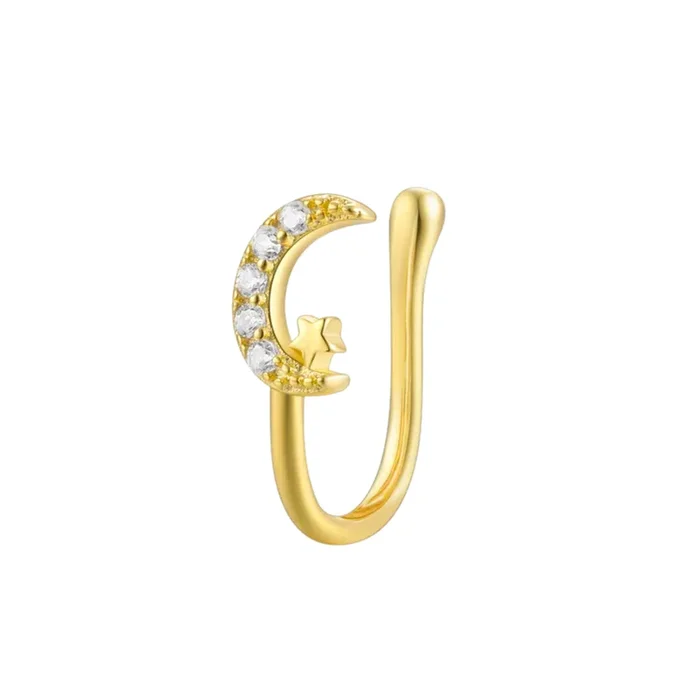 Silver 925 Crescent Nose Pin