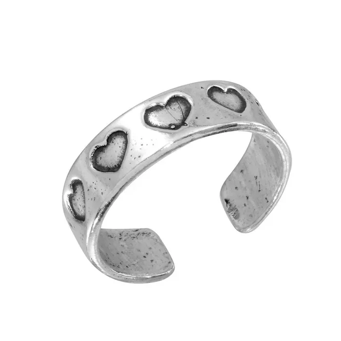 Silver 925 Heart Adjustable Toe Ring – TR110-A