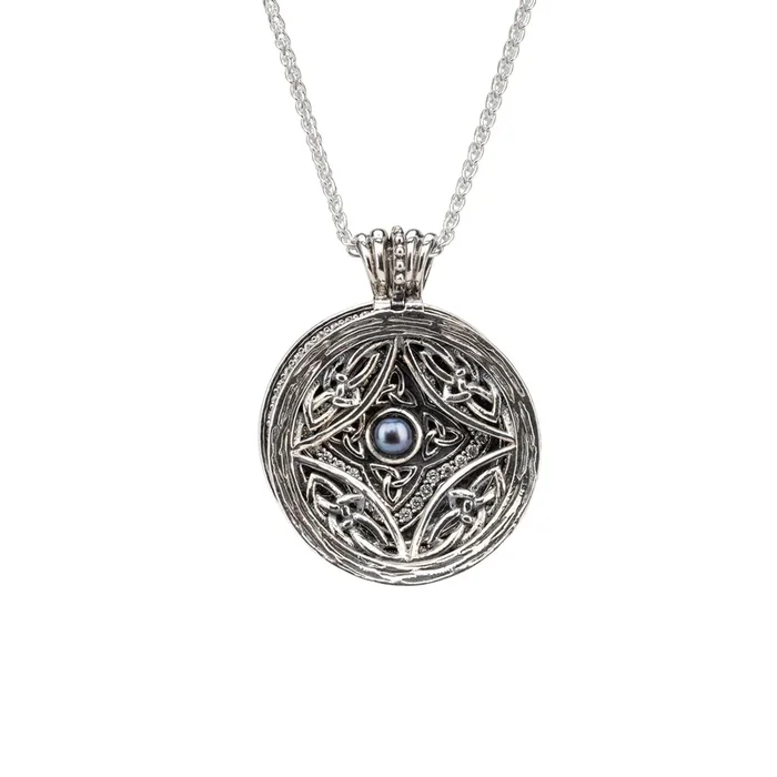 Silver and 10k Gold Eclipse 5-Way Pendant – Peacock Fresh Water Pearl