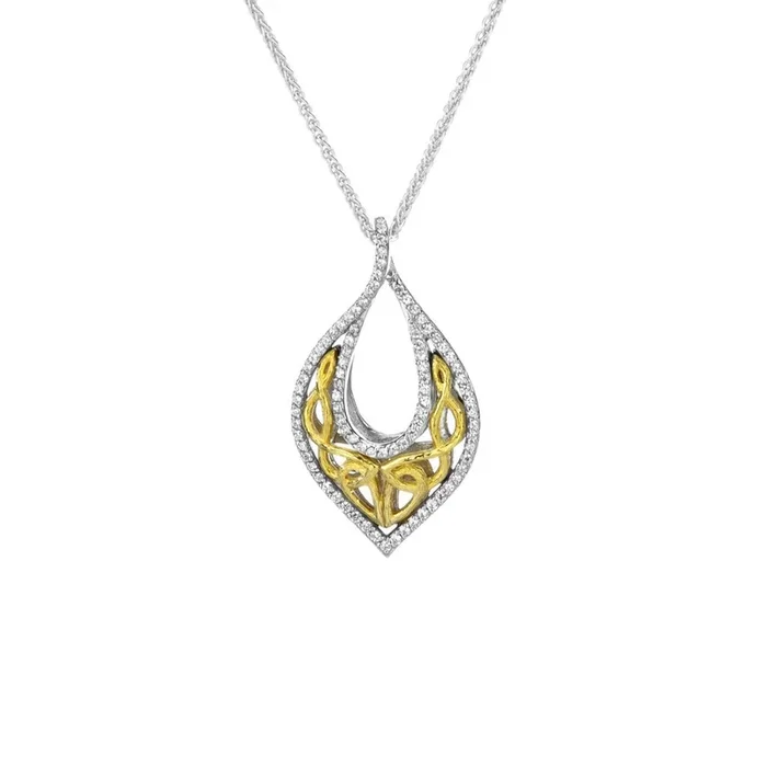Silver and 10k Yellow or Rose Gold Love’s Chalice Pendant