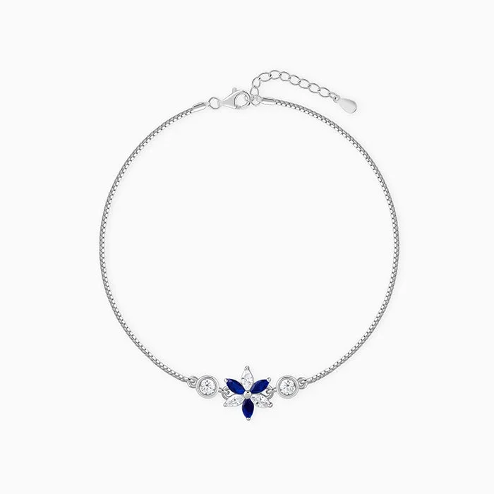 Silver Azure Bloom Bracelet