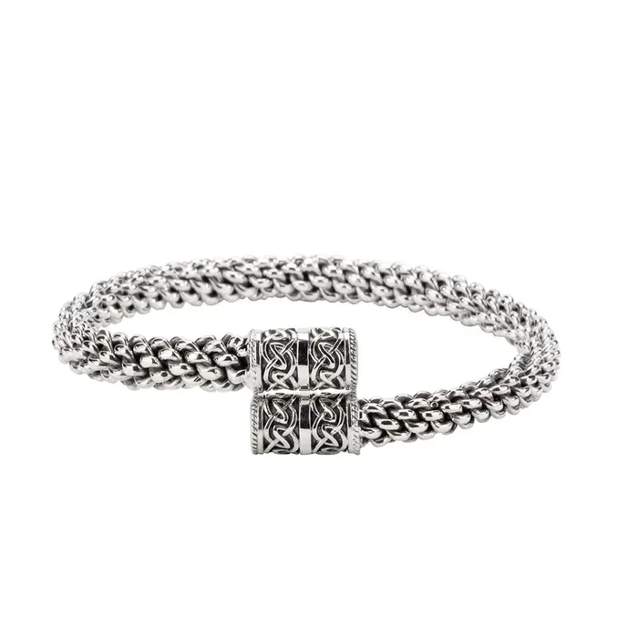 Silver Celtic Flexible HeavyTorc Bangle – Twist