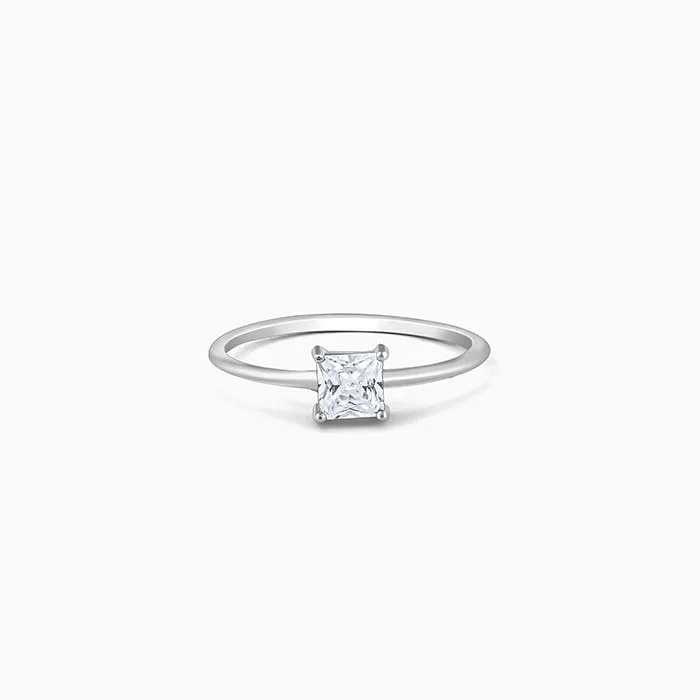 Silver Cubic Beauty Ring