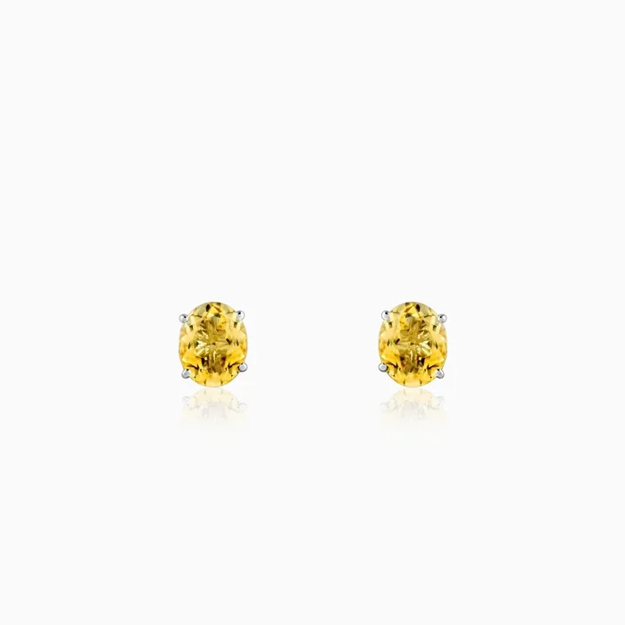 Silver Grace Citrine Studs