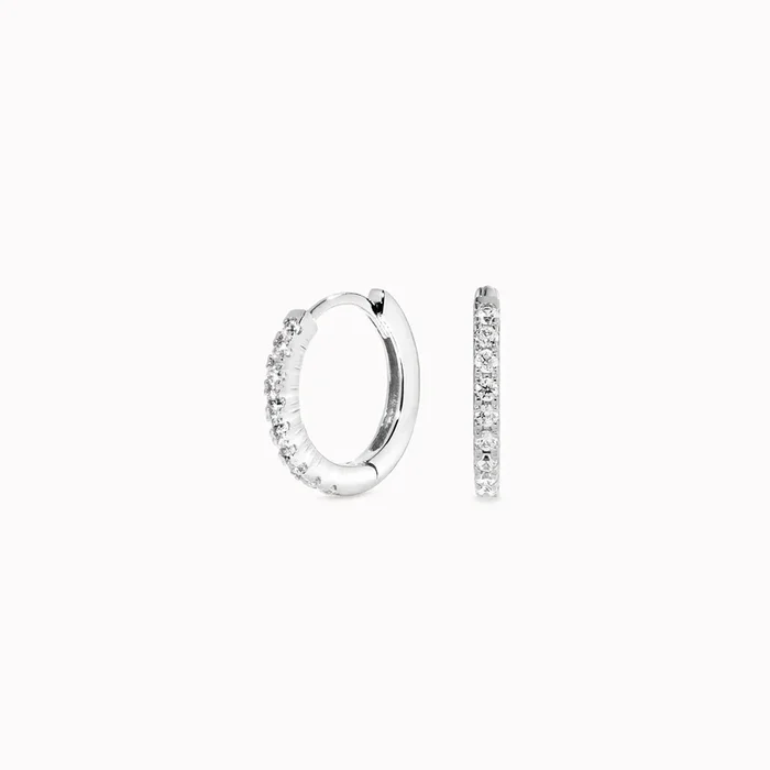 Silver Huggie Hoop Earrings – Eva