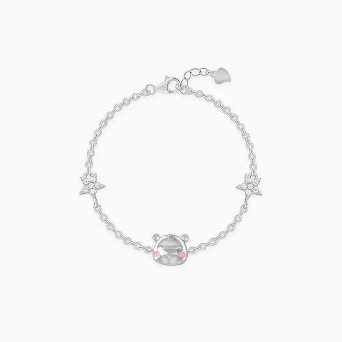Silver Kitten Charm Kids Bracelet (0 – 2 Years)