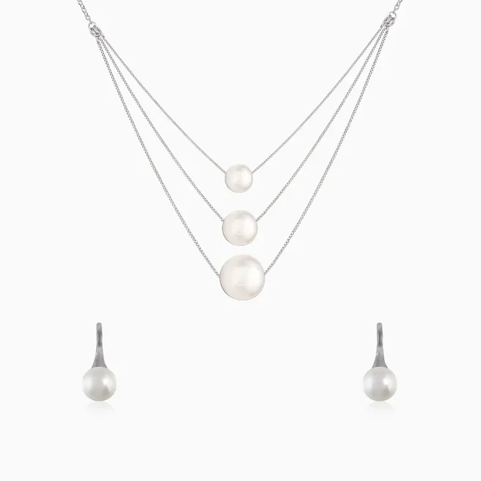 Silver Moontide Pearl Set
