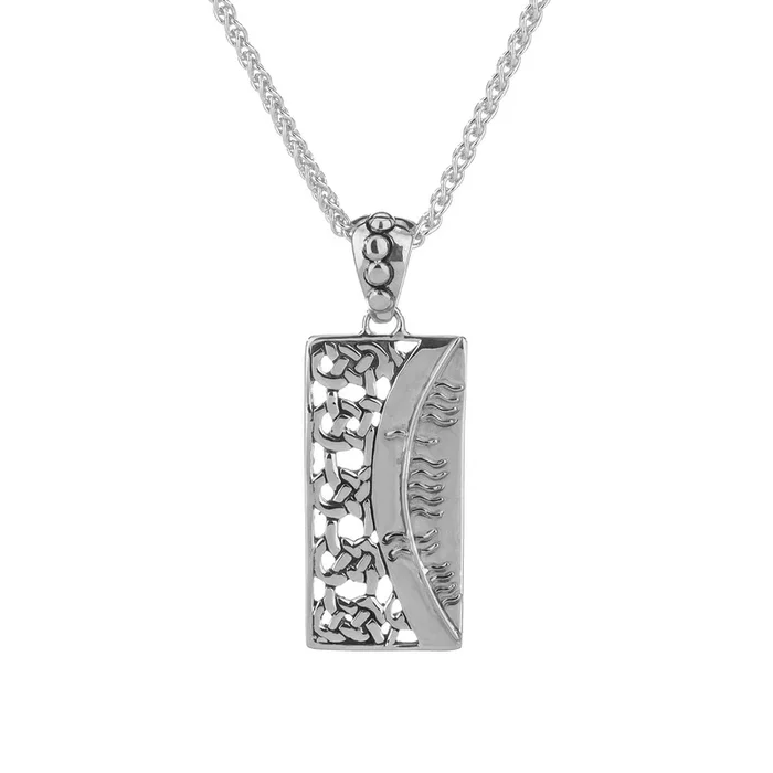 Silver Ogham Pendant ‘Sonas-Happiness’
