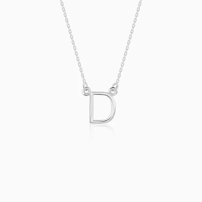 Silver Personalised Initial Necklace
