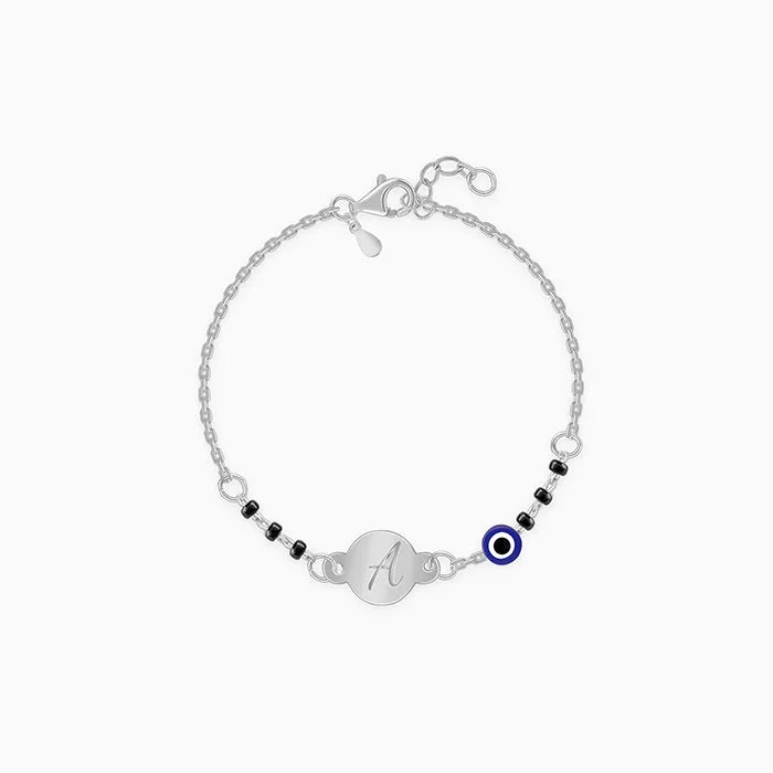 Silver Personalised Nazariya Kids Bracelet (0 – 2 Years)