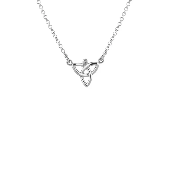 Silver Trinity Necklace – Diamond