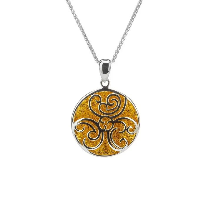 Silver with 22k Gold Gilding Faerie Pool Pendant