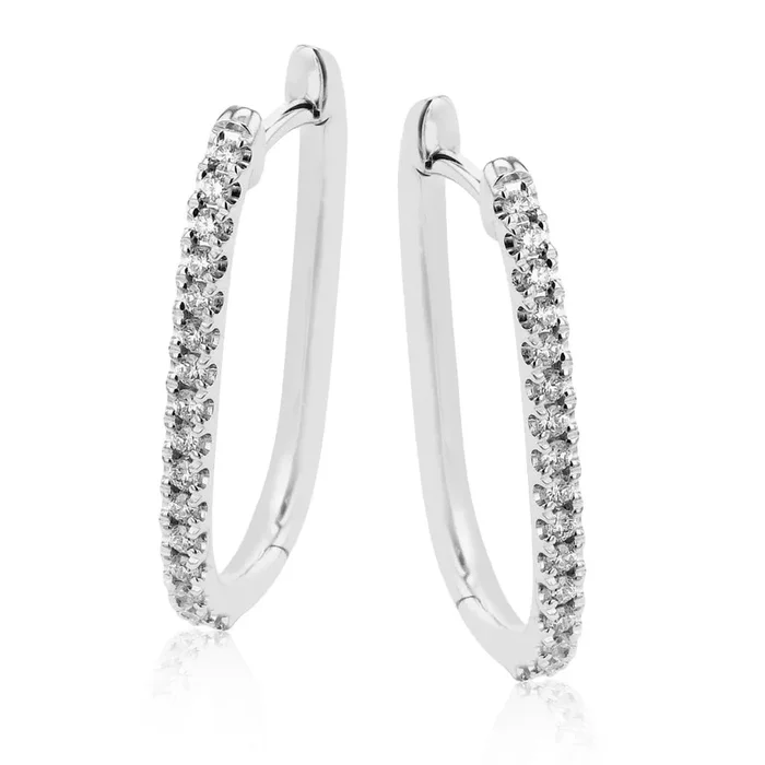 Simon G. 18k Gold Hoop Earrings with Diamonds