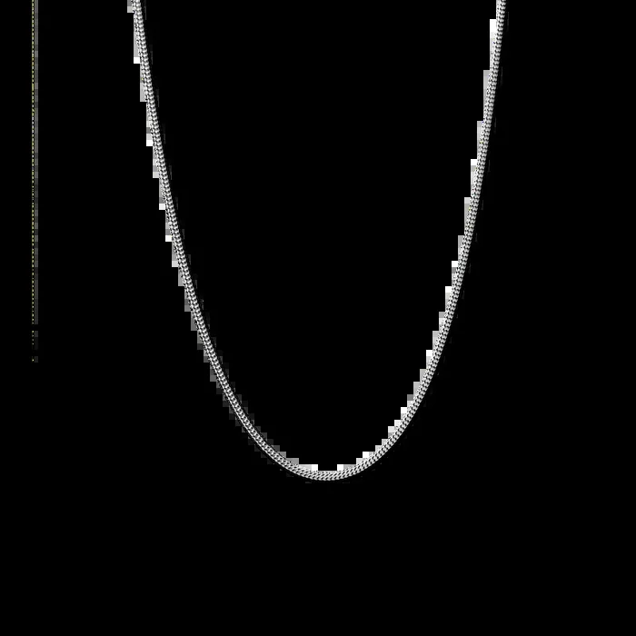 Simple Curb Chain Necklace – Sterling Silver